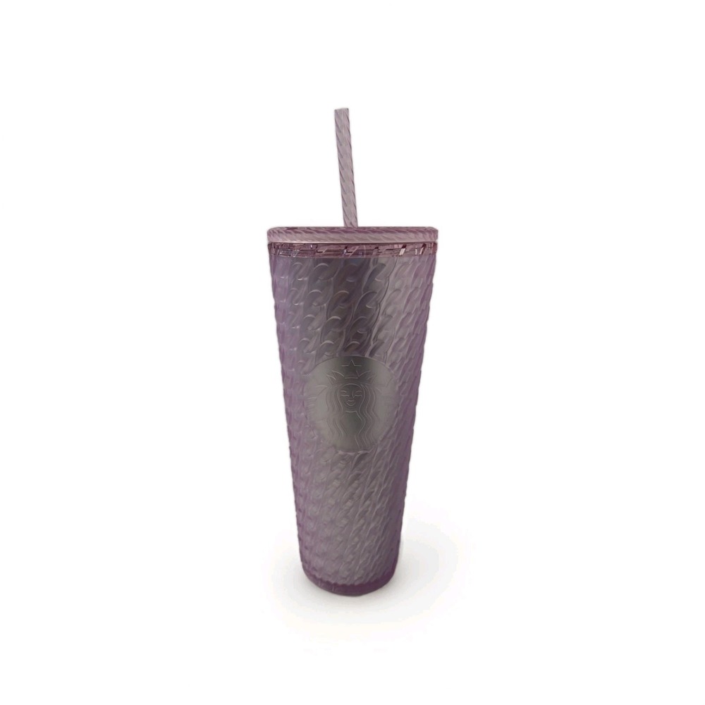 Starbucks 2024 Matte Light Pink Soft Touch Chain Link Venti Cold Cup Tumbler